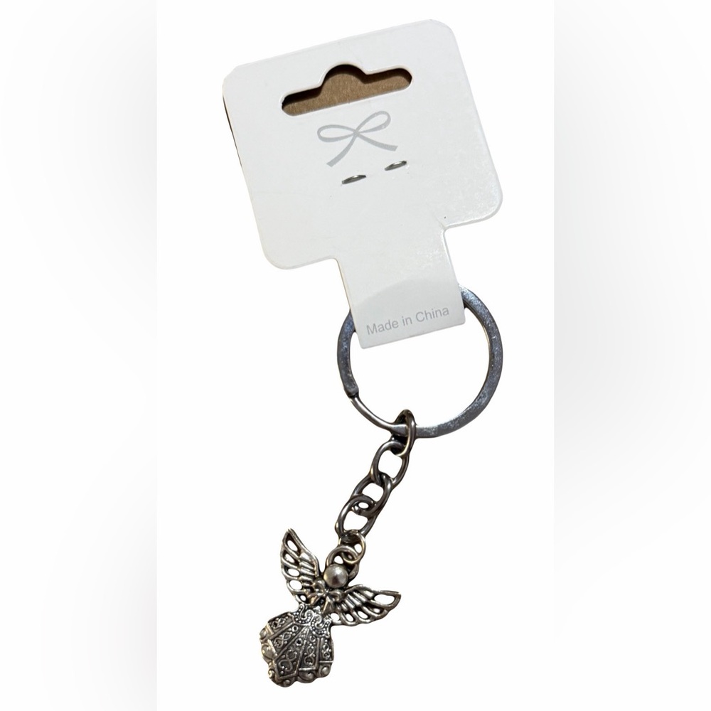 Silver Angel Keychain